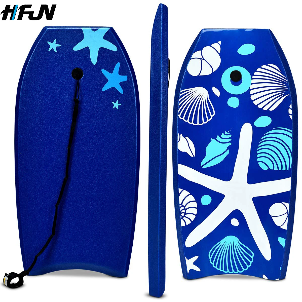 Hi Fun легкая боди-доска с EPS Core XPE Deck HDPE скользкая Нижняя бодиборд для детей взрослых