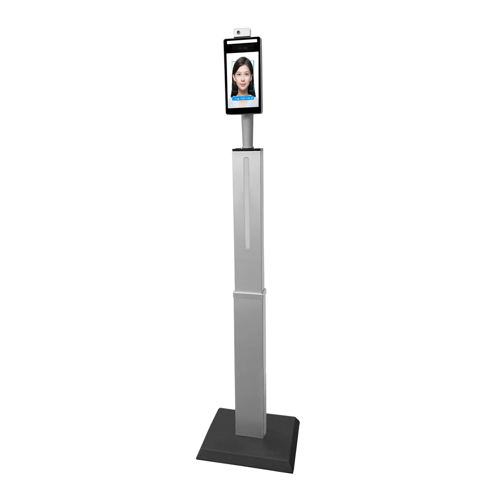 8 inch screen Facial recognition Biometric Face recognition temperature measurement time attendance Machine
