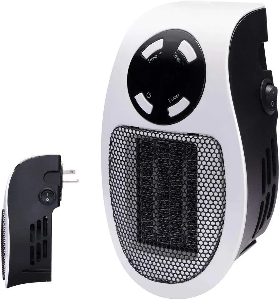Amazon hot Sale Mini Heating Portable Electric Heater 500W Adjustable Hand Safe Quiet PTC Fan Heater Wall Electric For Room