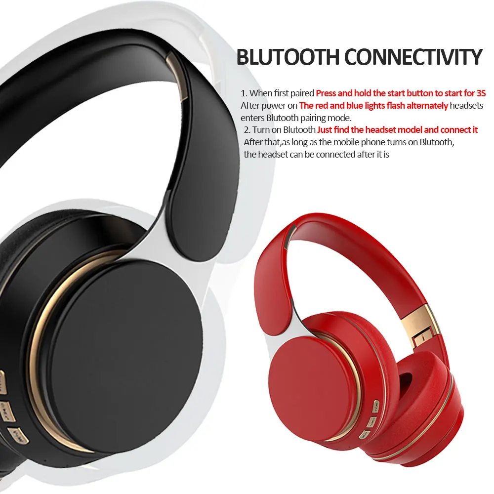 2022 OEM Headphone High Performances BT 5.0 Subwoofer Stereo Headphone HIFI Gaming Headphones Wireless Earphone