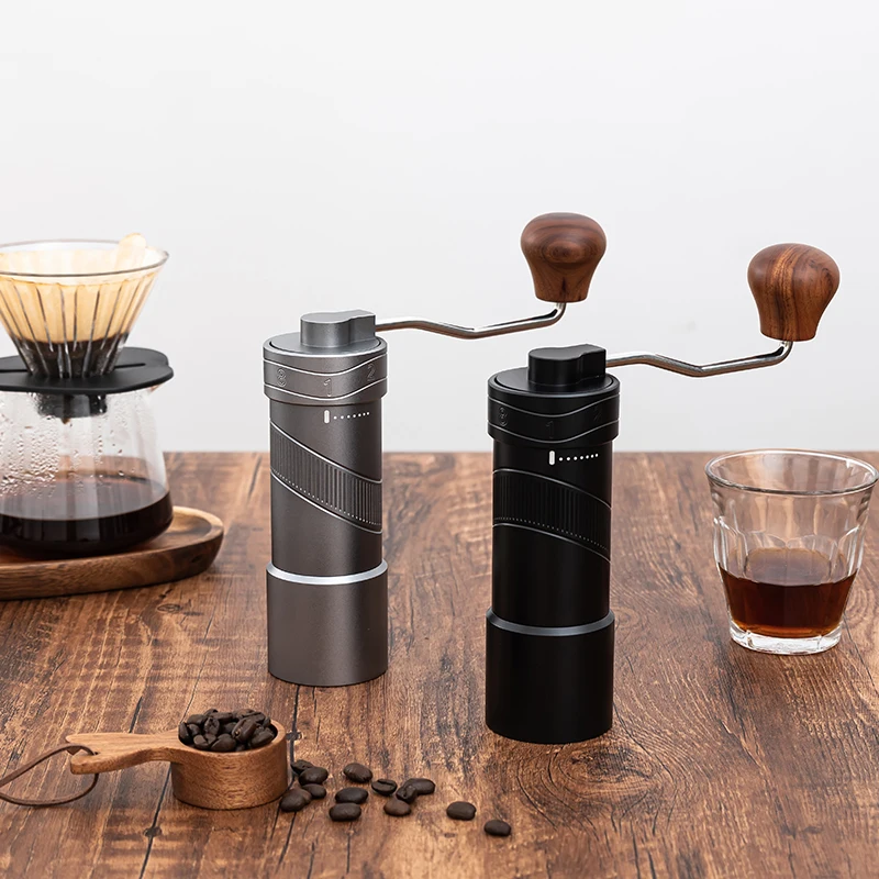 New Stainless Steel Burr with 5 Pins Manual Coffee Grinder Adjustable Grinding Degree for Home Use