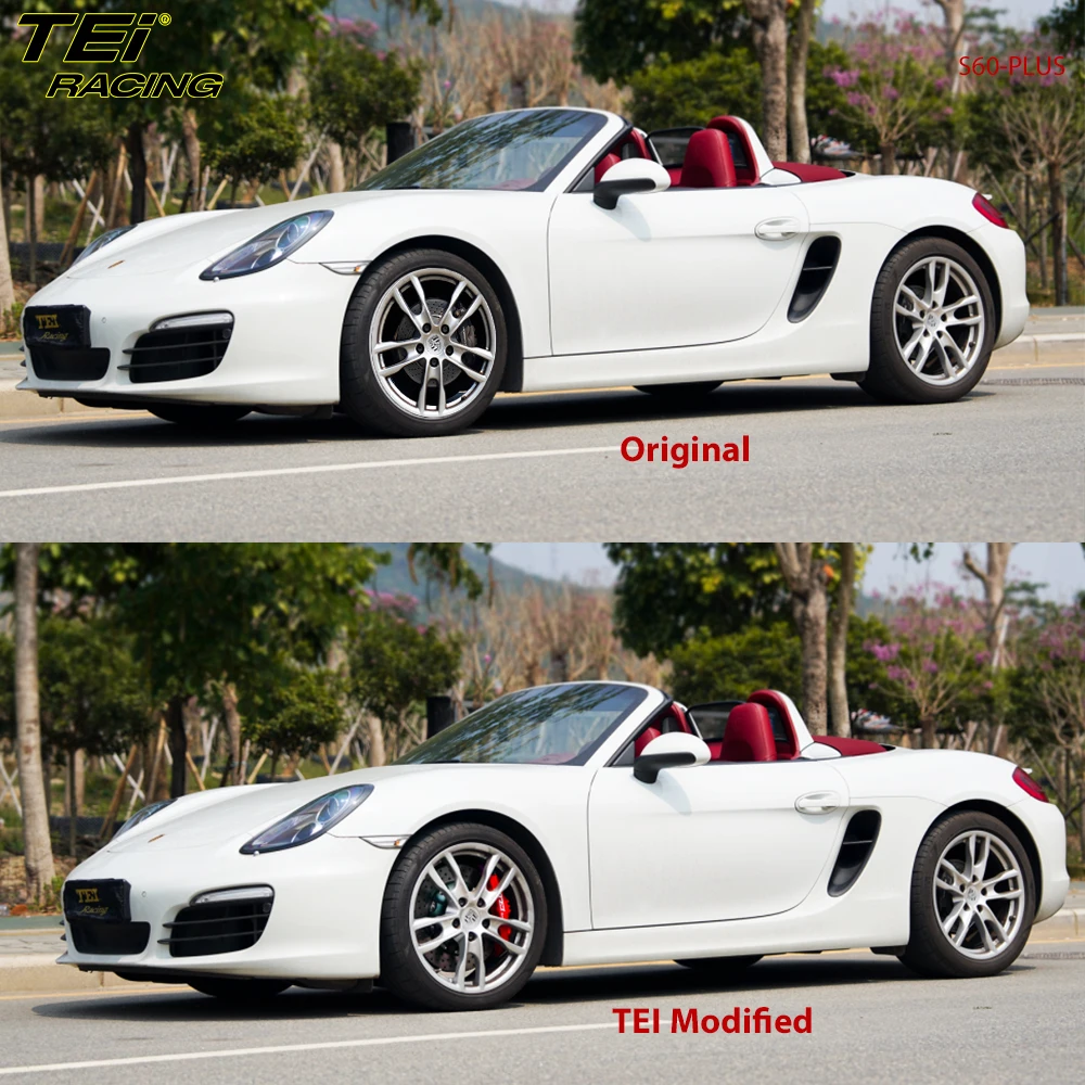 TEI Racing S60-Plus Front Big Brake Kit 6 Piston Caliper with 378*32mm rotor brake system For Porsche Boxster 19 Inch car rim