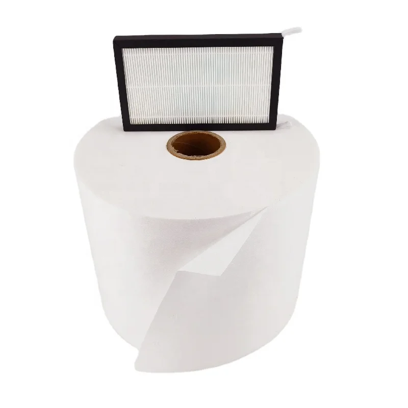 H13 pleated air filter roll composite nonwoven air filter material roll HEPA air filter fabric 100gsm