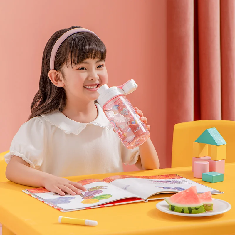 450ML Tritan Baby Kids School Sport Water Bottle Outing Cup Tumbler