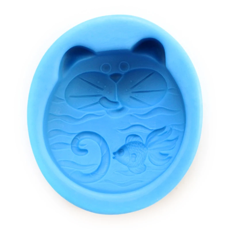 cat and fish soap molds silicone rubber Nicole R1256