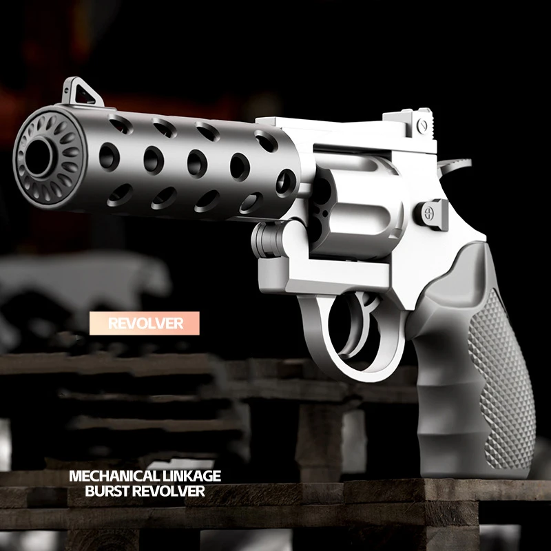 Hot Selling Products Nylon Metal Revolver Launcher Soft Bullet Toy Collocation Ejection Cowboy Gun Kids Gifts
