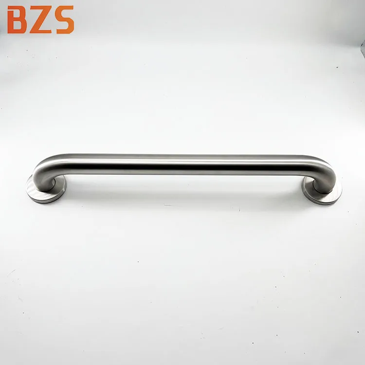 BZS-B064 Modern American Style Shower Grab Bar with Glass Handle Hot Selling for Bathroom Hotel Steel Metal Brushed Finish