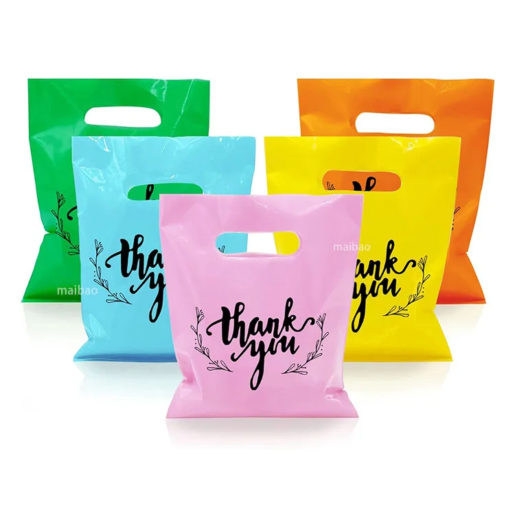 Wholesale polypropylene plastic bags for packing clothes custom large plastic tote bags thank you plastic carrier shopping bag