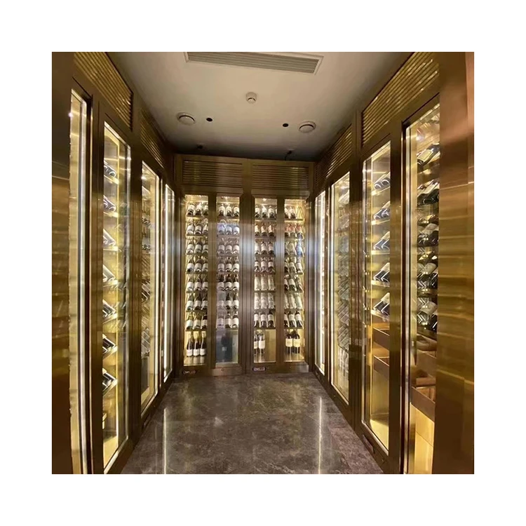 Современная роскошная витрина в стеклянном винном погребе из нержавеющей стали шкаф для хранения вина бар мебель гостиной дома