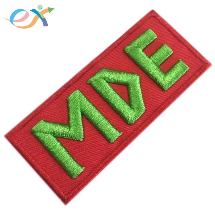 Custom clothing shirt iron on logo 3d puff gold S and F letters iron on embroidery patch