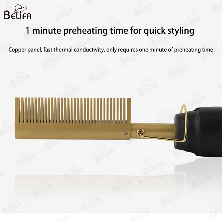 Professional Supplier hair straightener brush Hot Combs Iron 500 Degrees Electric Hot Comb Custom Logo
