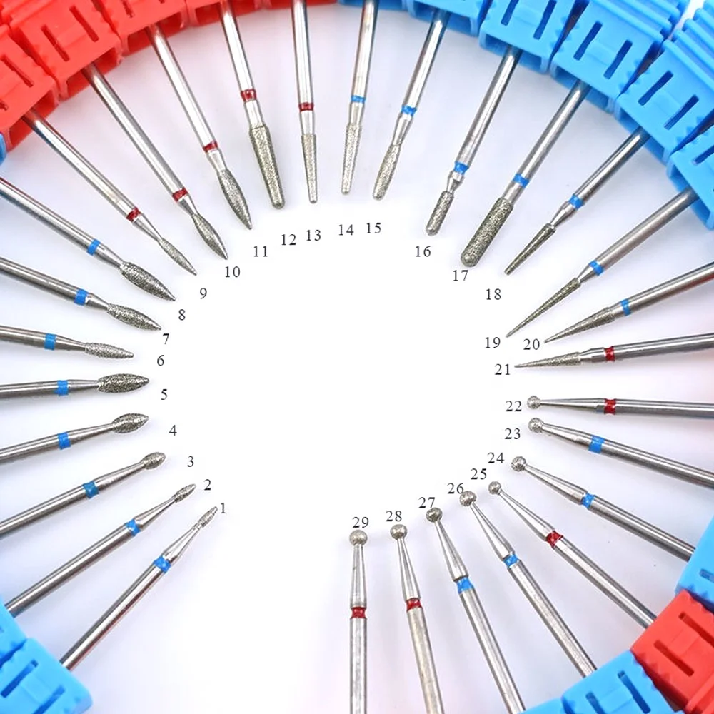 High Quality Rotary Burr Files Sharp Nail Polishing Art Manicure Pedicure clean cuticle diamond nail drill bits