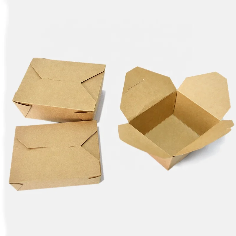 Disposable custom logo printed food packing lunch box