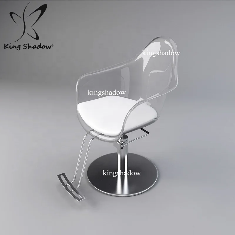 Современное оборудование для парикмахерской, стул для Укладки Мебели, прозрачный парикмахерский Стайлинг, акриловый стул для салона