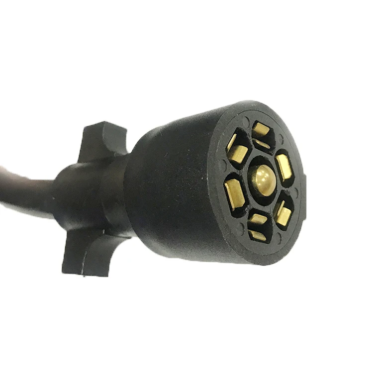 Dongguan Guangying 6 Foot 7 Way Trailer Cord Wire Harness Light Plug Connector Molded RV Cable