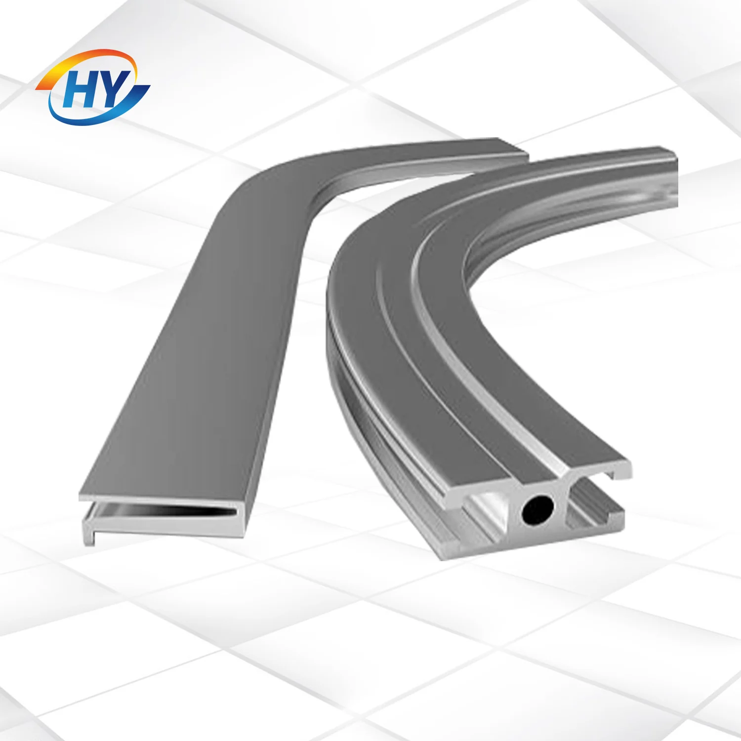 Anodized OEM Service Curved Extruded LED Frame Aluminum Profile