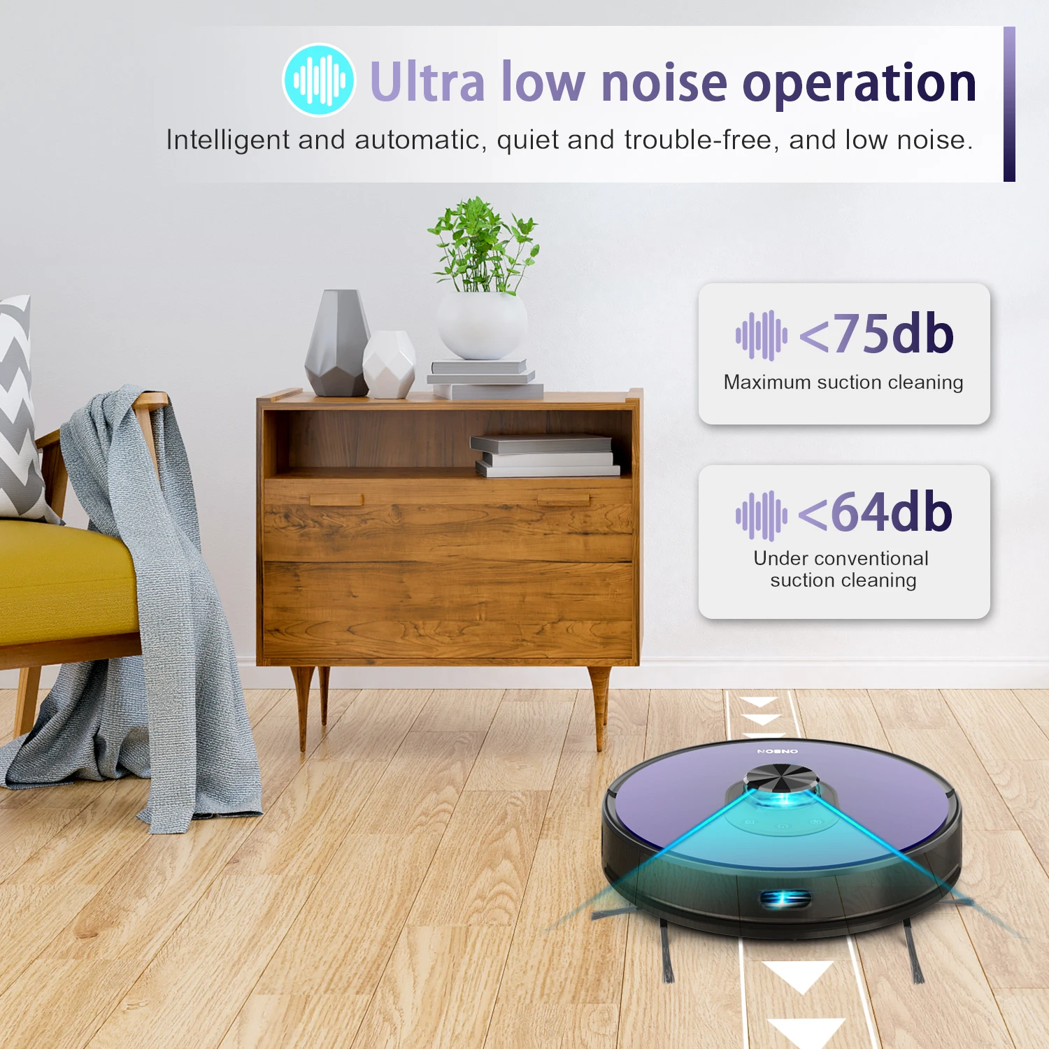 ONSON Der Beste Wisch und Saugroboter Wischroboter mit Wischfunktion Station