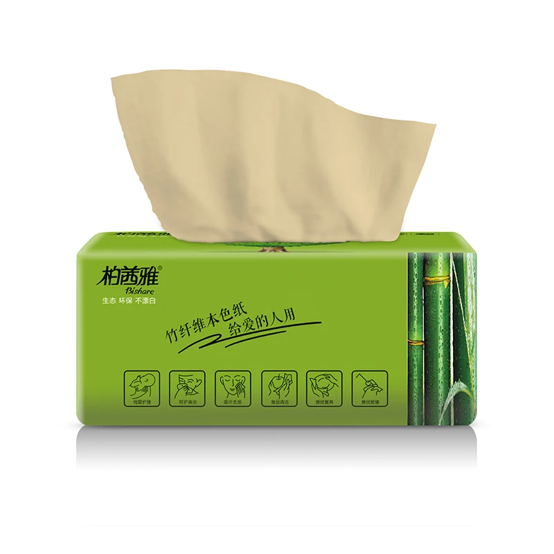 Skin-friendly Feel Facial Tissues Custom Pattern Super Comfortable Bamboo Tissue