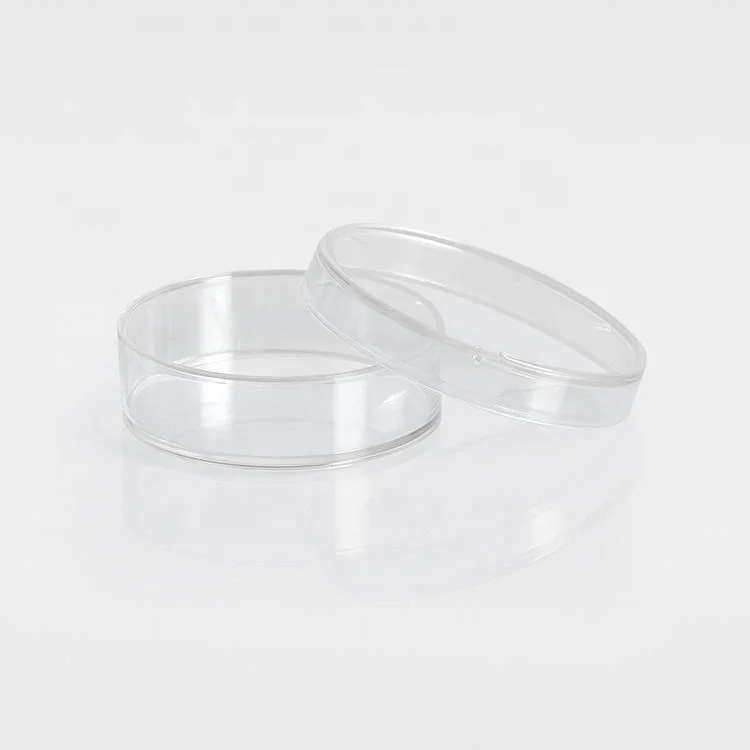Good price Medical sterile disposable Polystyrene plastic 55 mm Bacteria culture petri dish for hospital school lab