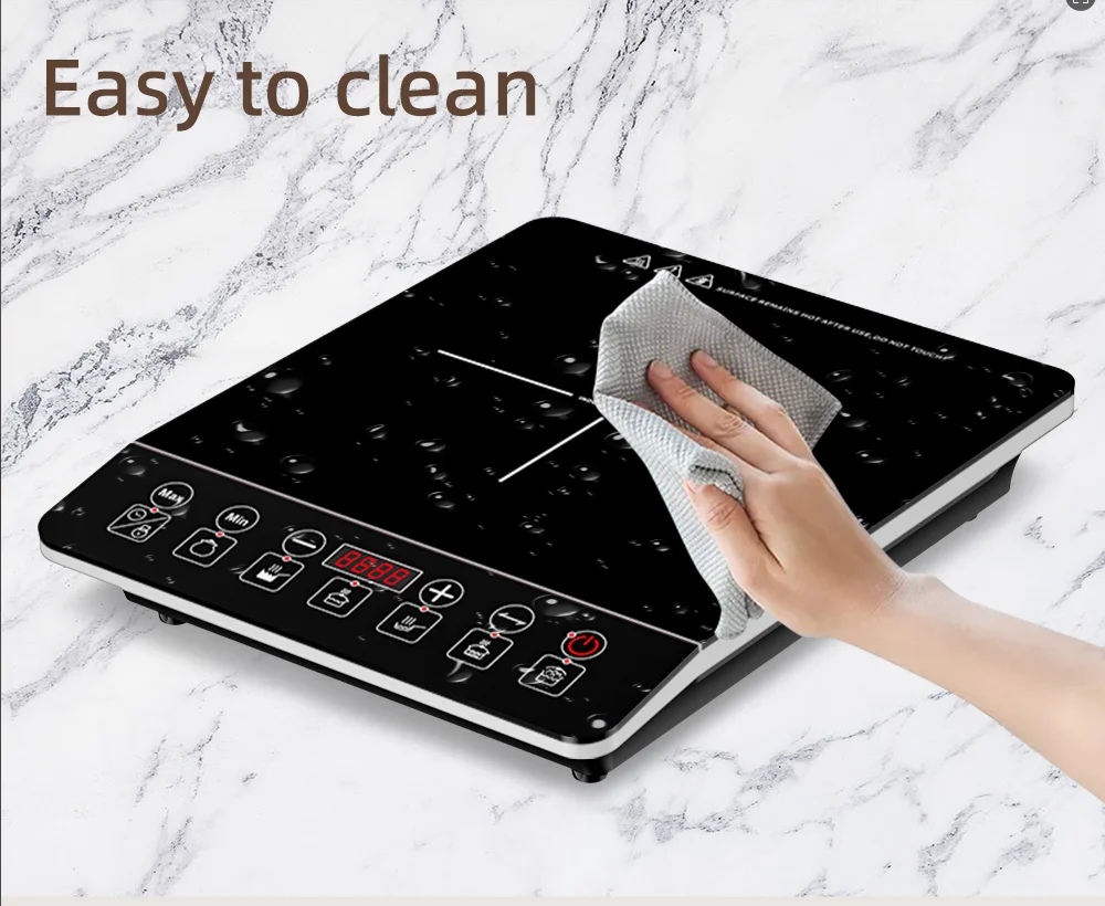 New style 2000W Kitchen Electric Stove Portable Cooktops Induction Cooker Multifunction Smart Electric Hot Plate for household
