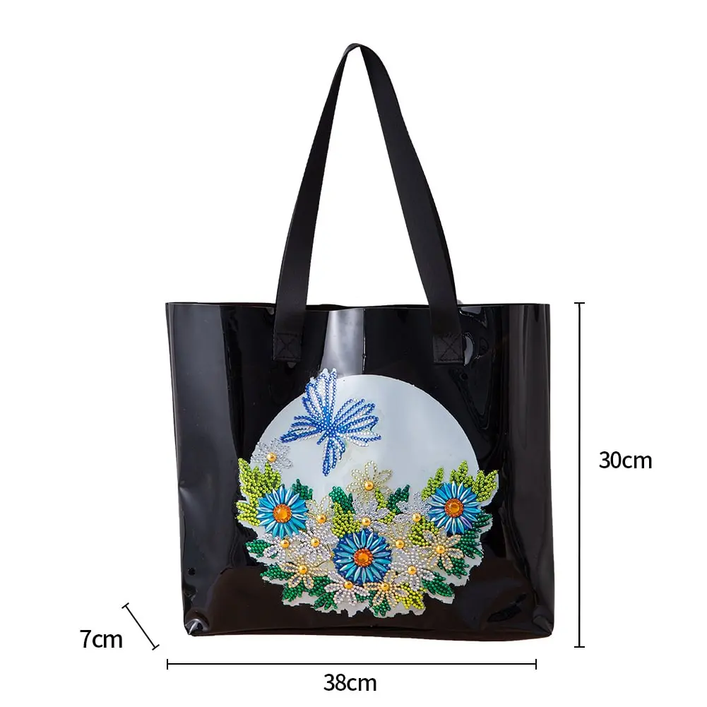 Butterfly  5D DIY Craft Bag diamond painting PU handbag