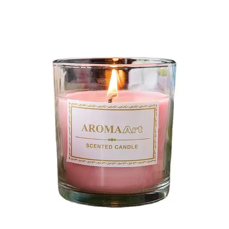 Custom wholesale candles scented luxury gift glass candle jar soy scented candles home fragrance