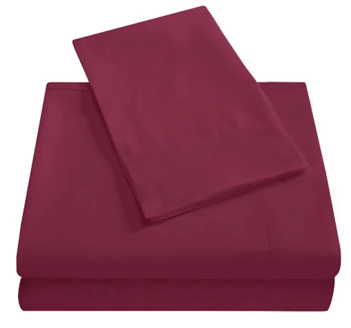 Solid Color Luxury Super Soft Microfiber  Flat Sheet Fitted Sheet 4pcs Bed Sheet Set