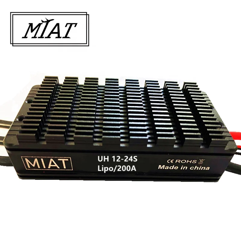 Контроллер электродвигателя MIAT esc outrunner 24S 200A, бесщеточный двигатель постоянного тока flier esc для параметра Мега дрона