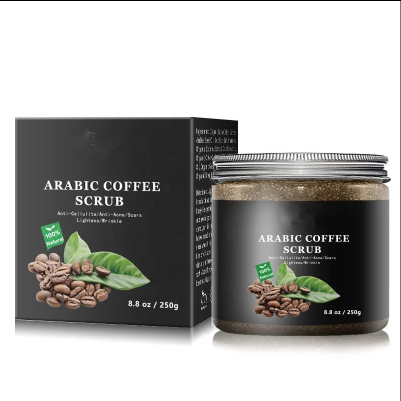 Private Label Packaging Body Scrub Moisturizing Skin Exfoliating Dead Skin Removal Whitening Bath Using Coffee Scrub