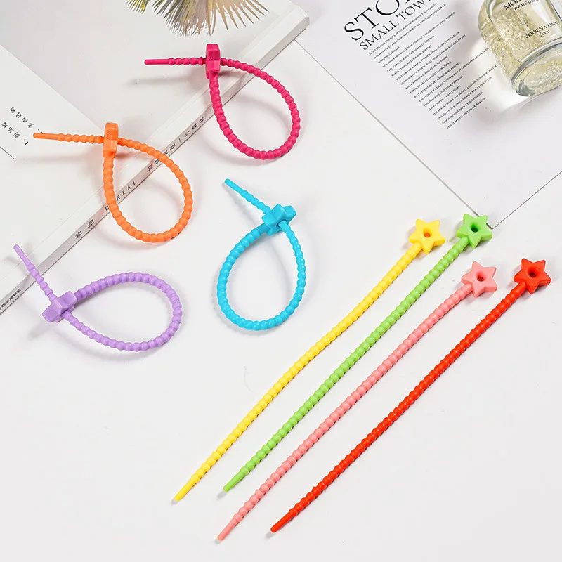 Silicone Cable Twist rope Binding rope, Reusable Fastening Rubber Wires Ties, Silicone Management Ties Cord Straps Organizer