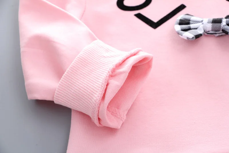 
Wholesale Pink Beautiful Sets Little Girls sweatshirt Clothing Outfit 