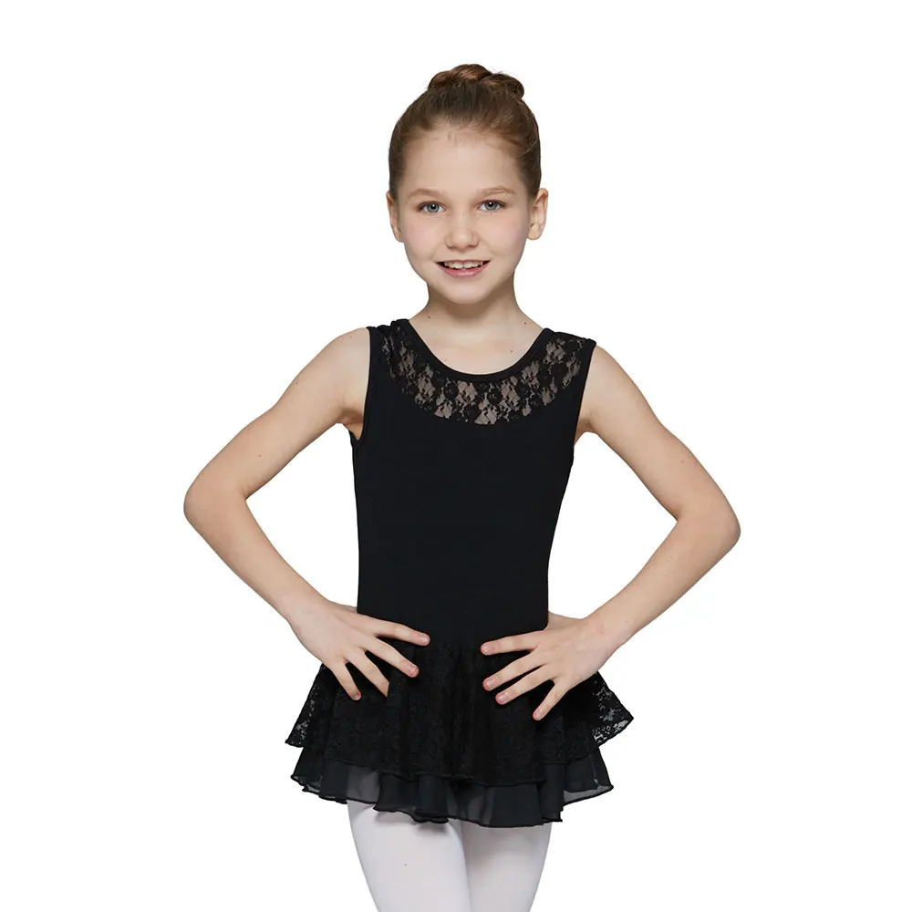 Wholesale Custom Cotton Dancewear Girls White Ballet Dance Leotard Dress for Kids