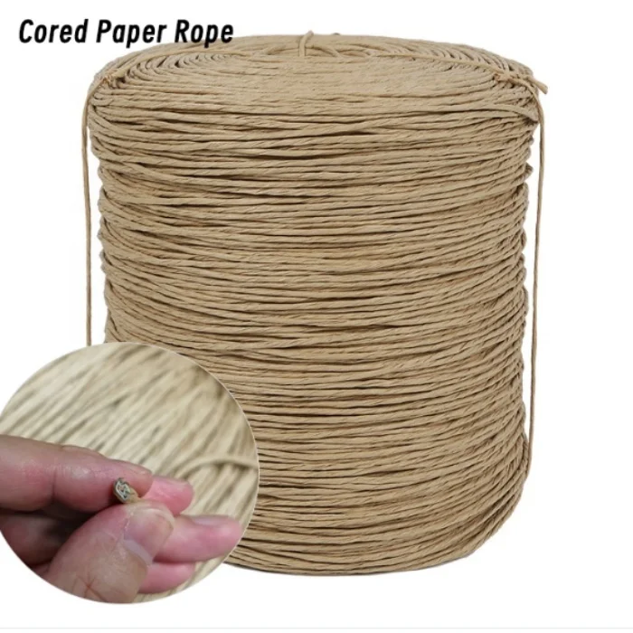 Biodegradable natural colored Raffia rope paper twist ties paper twist ties paper raffia twine raffia string