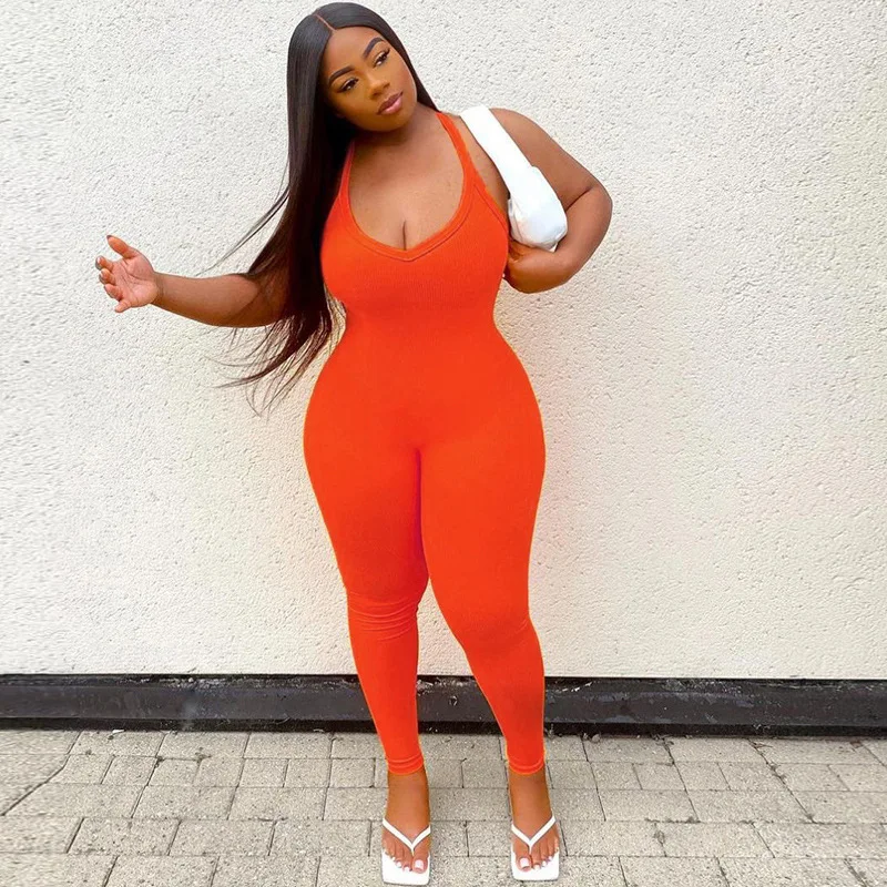 Women Sleeveless One Piece Sport Jumpsuit 2022 Rompers Women One Piece Jumpsuits