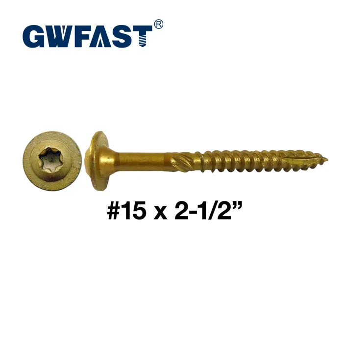 Modified truss washer head Construction Screw Construction Lag Screw Exterior Coated Heavy Duty Structural Lag Screw