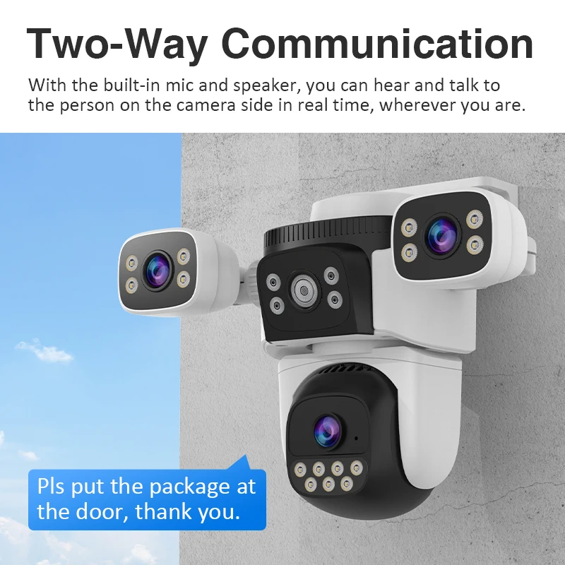 VSTARCAM CG621SR 4G 6MP интеллектуальные алгоритмы с тремя линзами четкая звуковая световая сигнализация в реальном времени пользовательская Голосовая камеры видеонаблюдения