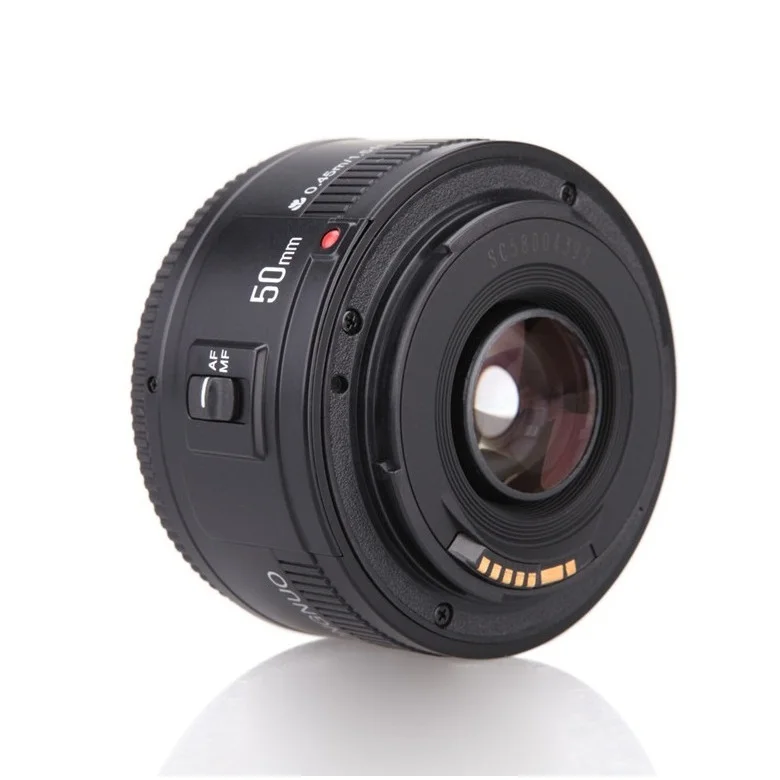 Best Camera Lens YONGNUO YN 50 mm F1.8 MF YN50 mm f/1.8 AF Lens Aperture Auto Focus for Canon Camera D5300 D5200 D750 D500 DSLR