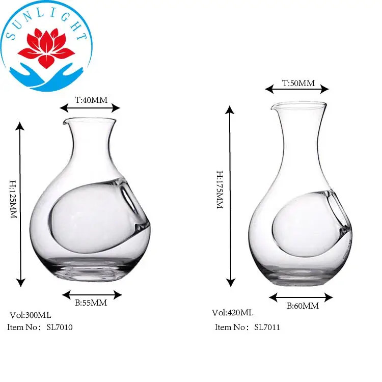 Factory wholesale  300ML 420ML high isolation double room ice glass bottle whiskey coffee sake bottle decanter