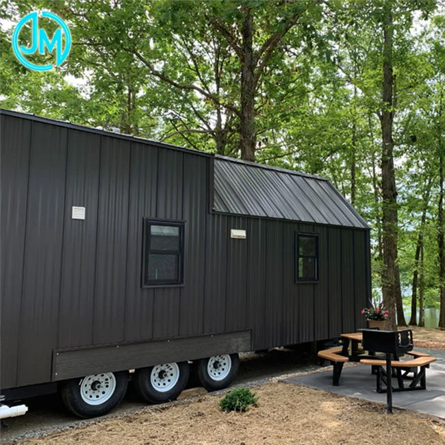 Modern 2 Story Prefab Light Steel Loft Trailer Travel Mobile Home Caravan Mobile Modular Mini Tiny House On Wheels