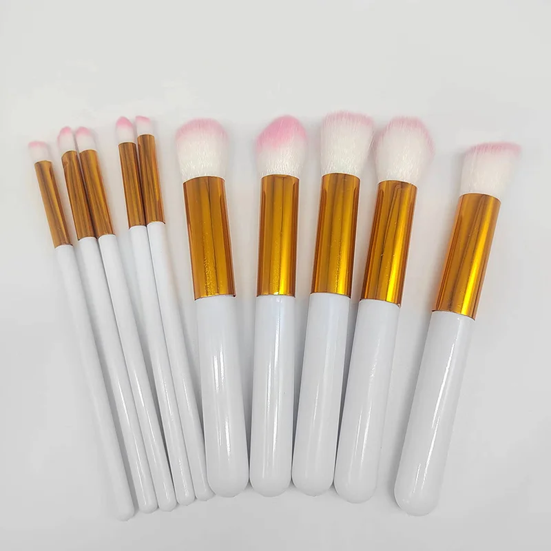10PCS Travel Make Up Brushes Wholesale Cheap Classic Kabuki Makeup Brush Set