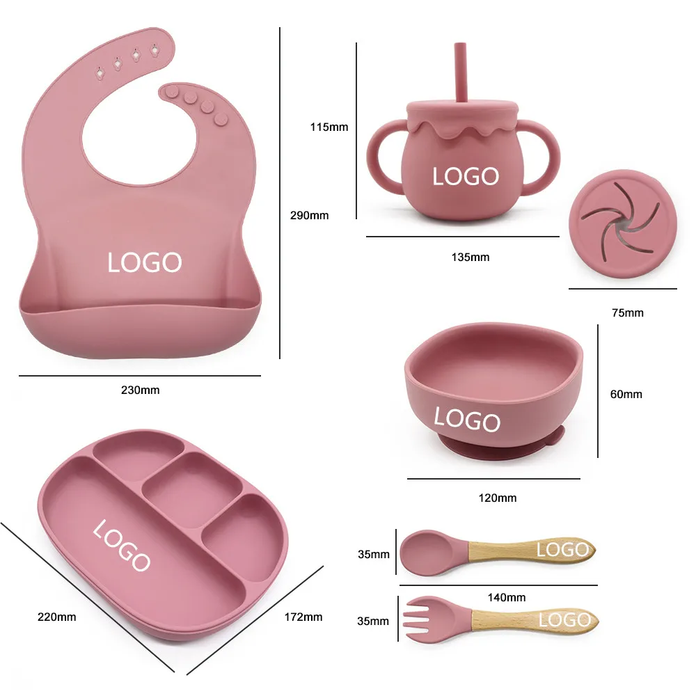 Wholesale BPA Free Baby Feeding Supplies Children Silicone Bowl And Spoon Set