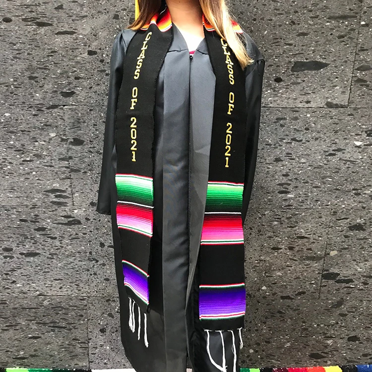 2021 Kente Cloth Hbcu Stoles Sash Sub Serape Customizable Barranquilla Sarape Graduation Stole