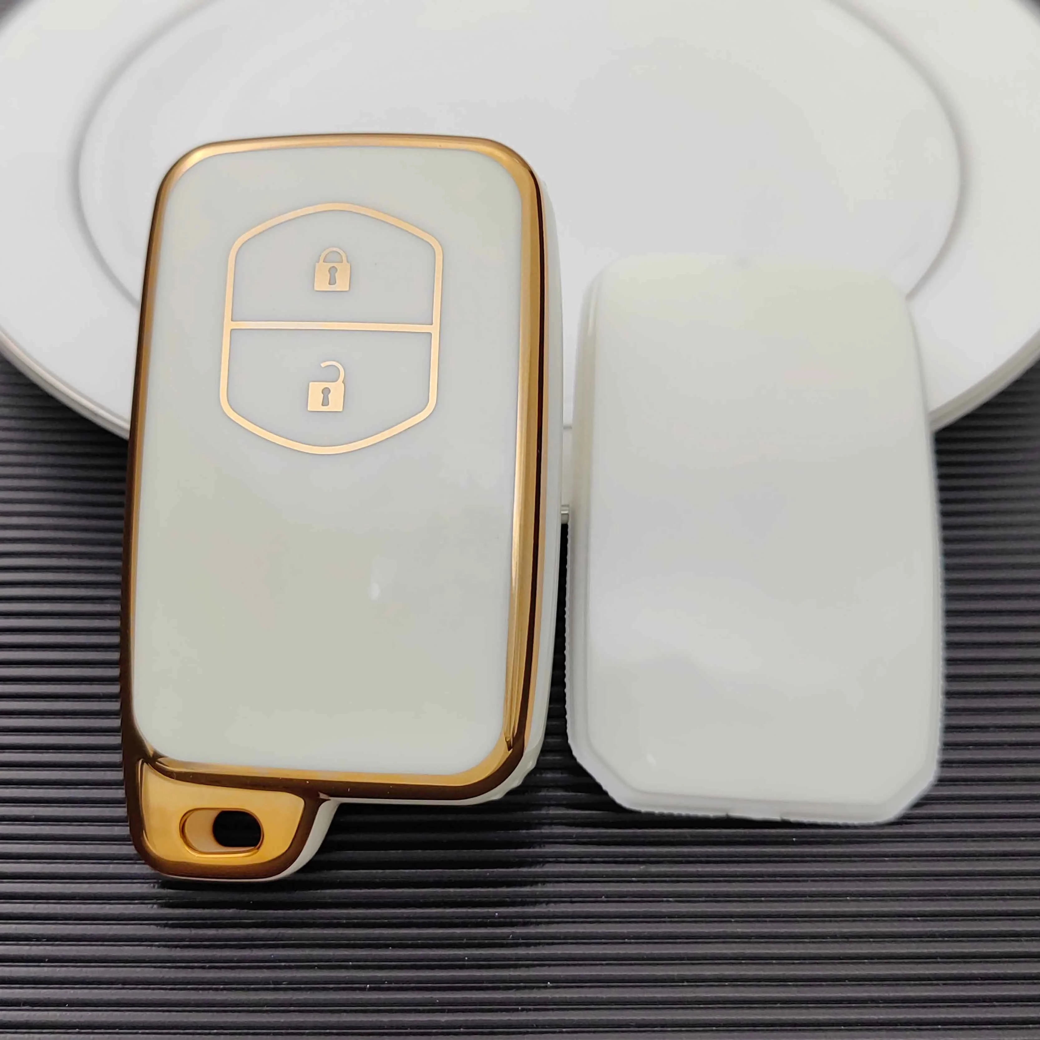 2 Buttons Replacement Car Key Shell Remote Flip Folding Blank Toyota Camry Rav 4  Prado