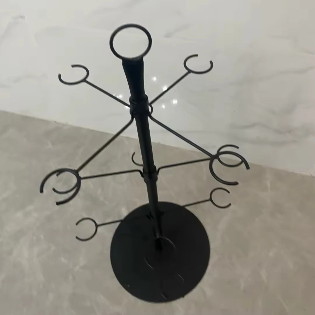 high legged creative home wedding decoration iron metal hanging art Red wine wine glass storage rack holder for Champagne glass
