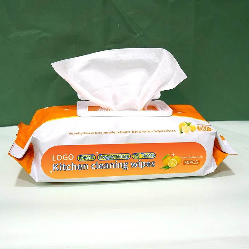 Spunlace Non-Woven  Kitchen Surfaces  Cleaning Wet Wipes
