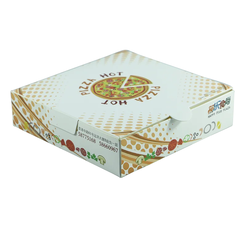 Disposable customizable printable paper pizza box