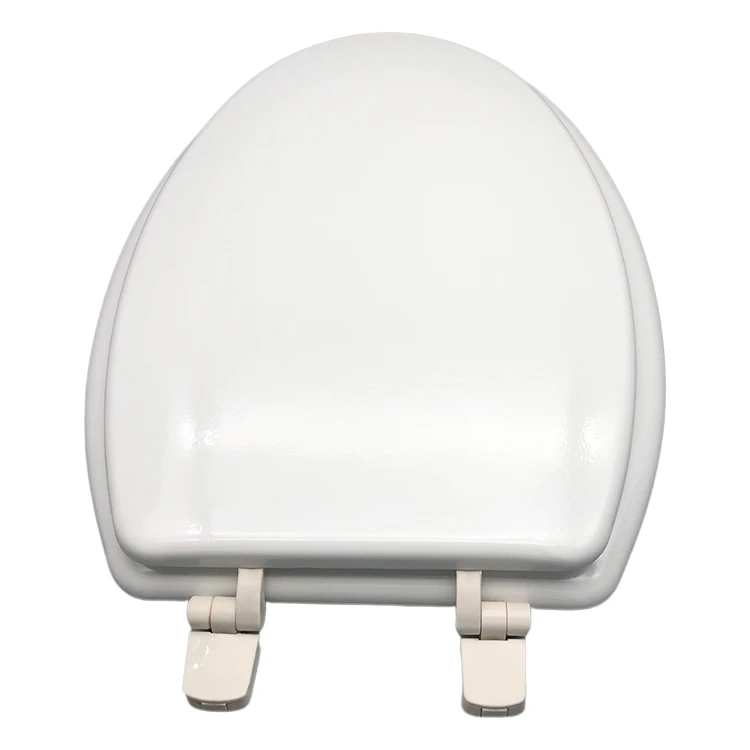 
High Gloss Unit pink molded wood European standard double d shape elongated toilet seat 