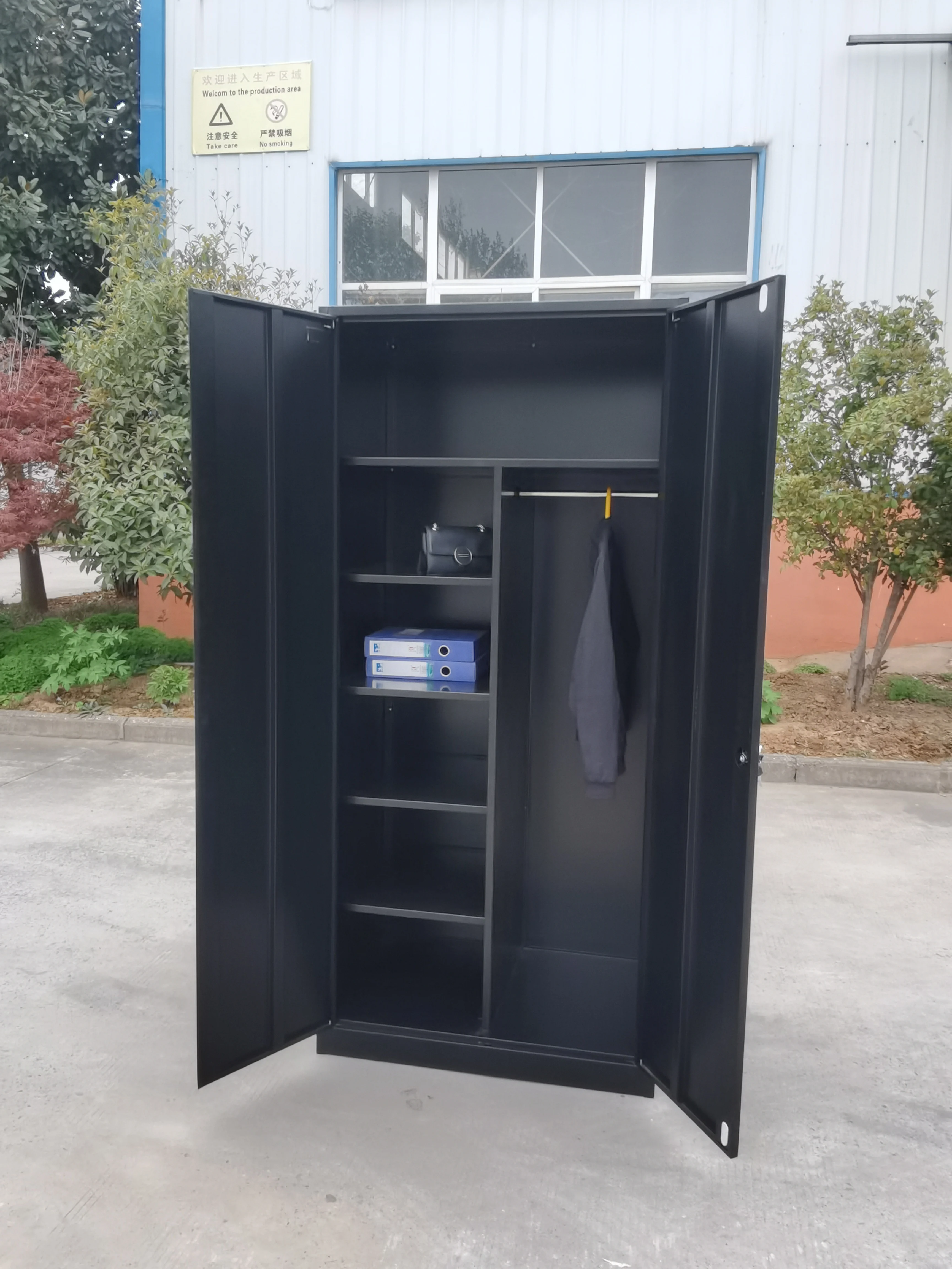 Large capacity bedroom furniture 2 door metal wardobe prices metal almirah