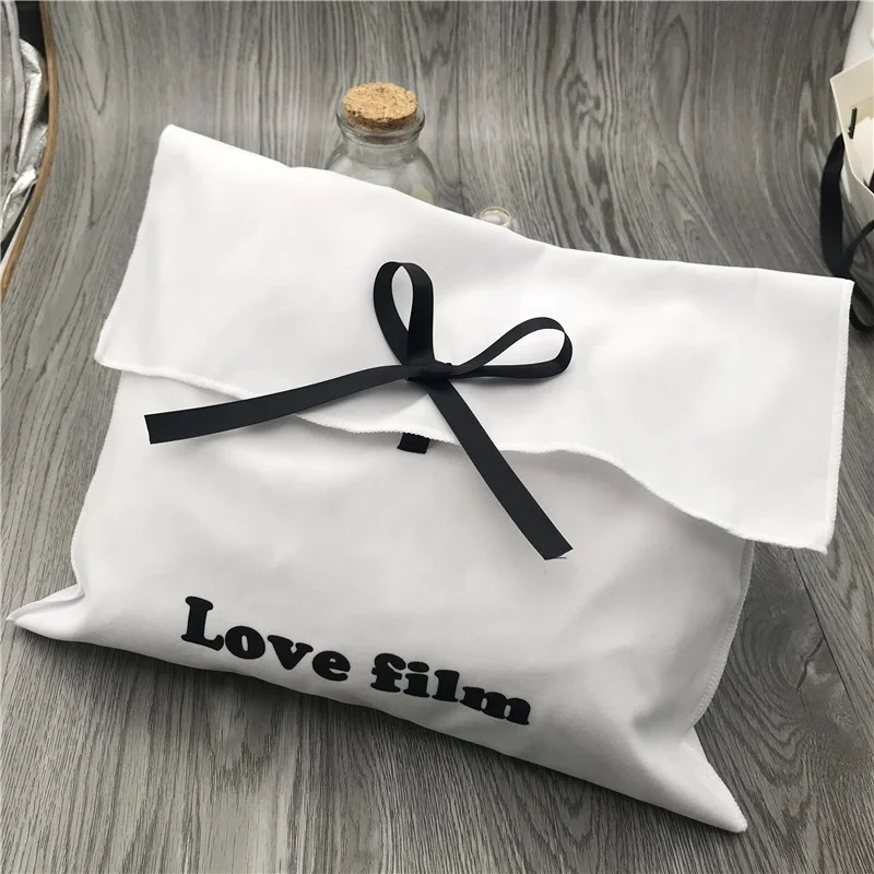 Large Suede Velvet Envelope Pouch With Ribbon, Envelope Velvet Bag For Studio Use/Handbag