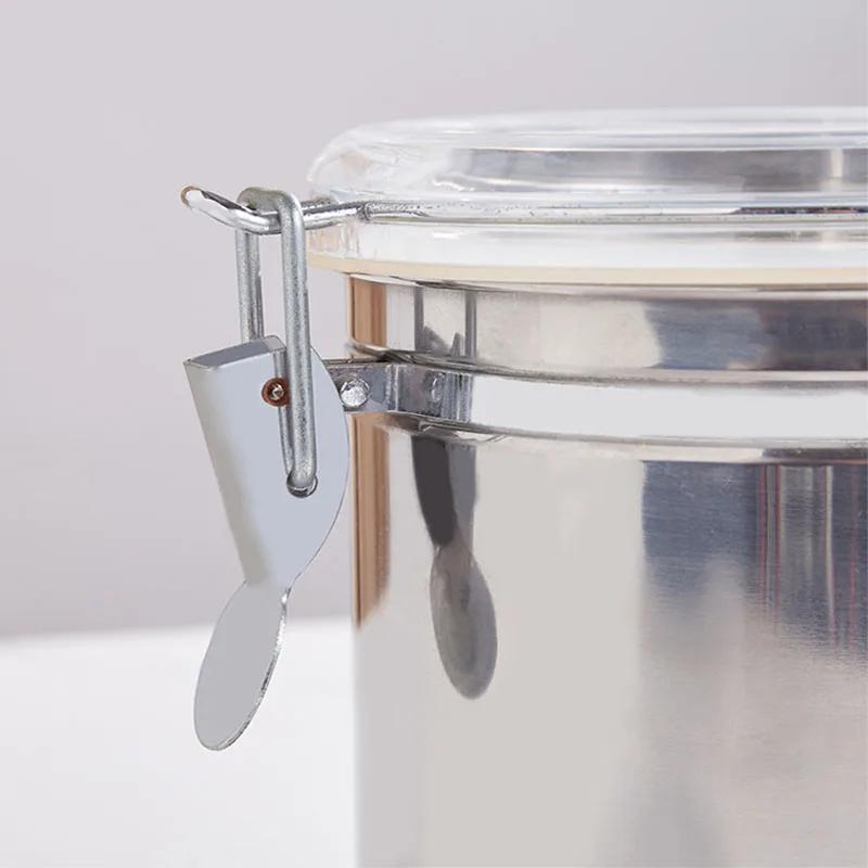 100% Airtight Metal Food Storage Container with Lid Sealed 410 Stainless Steel Coffee Canister